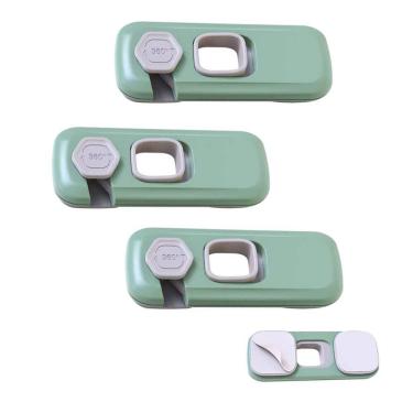 Imagem de Trava de Segurança Gaveta Armario Galedeira Kit 3 unidades Bebe Criança Fechadura Seguro Multiuso Proteçao Resistente Evita Acidente