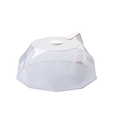 Imagem de Cobertura de Alimentos à Prova de óleo de 360 ​​°, Cobertura Geométrica de Respingos de Microondas Com Alça de Aberturas de, Tamanho Universal para a Tigela de Bandeja, Textura