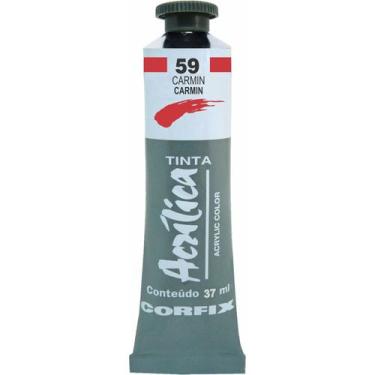Imagem de Tinta Acrílica 37ml 059 Carmin Corfix, 059 - CARMIM