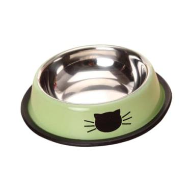 Imagem de Generic aço inoxidável Tigela de cão tigela de água inquebrável para cães médios pequenos gatos elegantes, Verde