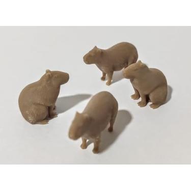 Imagem de Miniatura 4 Capivaras 1:43 Maquete Diorama Terrário 1/43 (Escala 1:87)