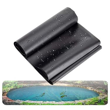 Imagem de Forro de lagoa grande, forros pré-formados para lagos de peixes resistentes, paisagismo reforçado com membrana de 0,12 mm, para lagos de peixes, piscinas de fonte de jardim (tamanho: 1,5 x 4 m/4,9 x