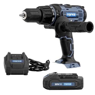 Imagem de Furadeira Parafusadeira de Impacto Industrial TRB0011, Bateria e Carregador de Bateria Torkz , 20 Volts