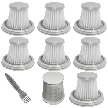 Imagem de Odashen Substituição de filtro de vácuo para aspirador Fanttik Slim V8 Mate, V8 Apex, Slim V10 Mate, 1 pré-filtro de aço inoxidável, 7 filtros Hepa laváveis, 1 escova de limpeza