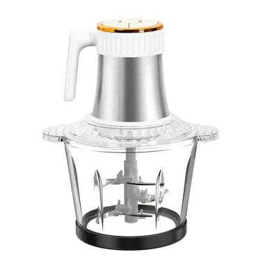 Imagem de Mini Processador Eletrico Moedor de Carne 4 Laminas 3 Litros Tritura Verduras Legumes Alimentos Multifunional Preparo Refeiçao Cozinha Restaurante