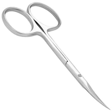 Imagem de Tesoura profissional de aço inoxidável para remoção de cutículas, ferramenta para arte em unhas, comprimento de 10 cm a 16 cm para cuidados precisos, 1 peça