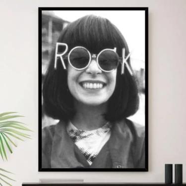 Imagem de Genérico, Quadro Rita Lee Preto E Branco Rock Decorativo A4 23x33cm