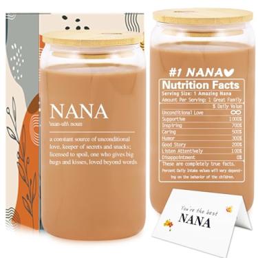 Imagem de TOJIA Presentes Nana para o Dia das Mães – Xícara de Café Nana de 473 ml com Definição Engraçada e Fatos Nutricionais – Presentes de Dia das Mães para Avó de Netos ou Filha – Ótimo para Gigi, Grammy