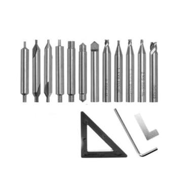 Imagem de kit fresa para maquina copiadora de chave pantografica vertical com 15pcs