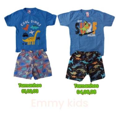 Imagem de Conjuntos infantil meninos verão roupas masculina infantil 01 ao 08 - 