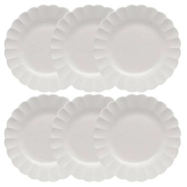 Imagem de Conjunto 6 Pratos Rasos Flora Camelia 27,5cm Porcelana Oxford