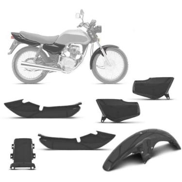Imagem de Kit Carenagem 3 Peças Cromo Forte Moto Honda Titan 1995 a 2000 Substit