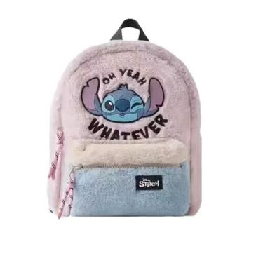 Imagem de Mochila com design de pelúcia Stitch para crianças e meninas