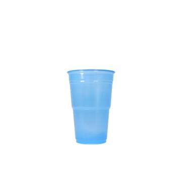 Imagem de Kit Copos Descartáveis Premium 300ml Festas 100 Unidades (AZUL NEON)