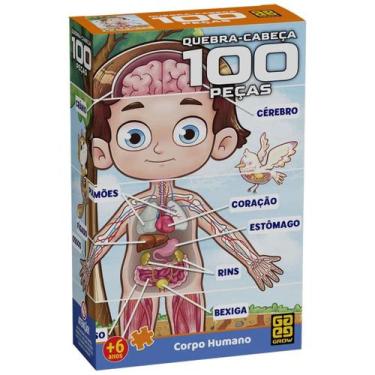 Imagem de Quebra Cabeça 100 Peças Corpo Humano 4919 - Grow