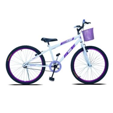 Imagem de Bicicleta Infantil Forss Anny, Aro 24, Sem Marcha, Passeio, Com Cestinha (Branco)