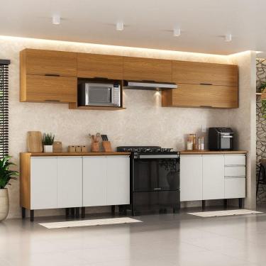 Imagem de Cozinha Itatiaia Ideale 7 Peças Com 11 Portas E 2 Gavetas Cinamomo-off White