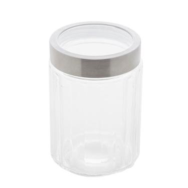 Imagem de Porta Mantimento De Vidro Lyor Sydney Com Tampa De Aço Inox Transparente