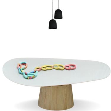 Imagem de Mesa De Jantar Cone Oval Orgânica 160x90cm