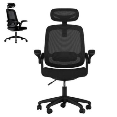 Imagem de Cadeira Ergonômica de Escritório Astra Pro Preta Elements