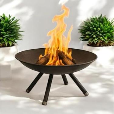 Imagem de Lareira Externa lareira a lenha portátil aço rústico 37-55cm(55cm)