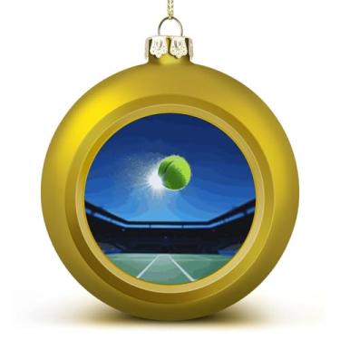 Imagem de Bolas de Natal, decorações de Natal, festivais, bola de tênis no ar, bolas penduradas para árvores de Natal, decoração de festa de Natal