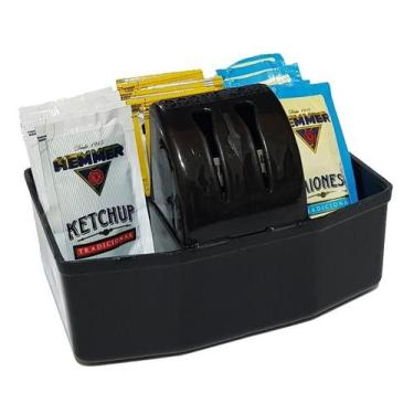 Imagem de Porta Sache com Abridor Frontal Preto - Plastideal