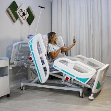 Imagem de Cama Hospitalar Motorizada com 8 Movimentos Elevação do Leito e Posiçã