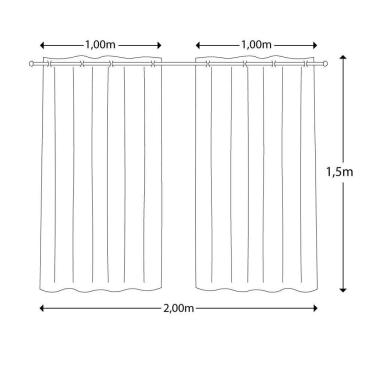 Imagem de Cortina Estampada 200X150 Quarto Infantil Bebê Menina Menino