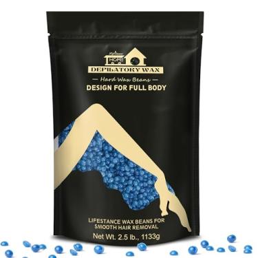 Imagem de Lifestance Kit de contas de cera de 1,1 kg, grãos de cera dura de camomila para remoção de pelos de biquíni brasileiro, depilação indolor para cabelos finos e grosseiros, mulheres, homens, refil