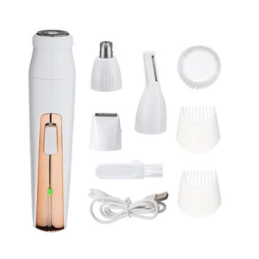 Imagem de Navalha elétrica feminina, depiladora facial, removedor de pelos faciais, aparadores elétricos de biquíni para pernas, lâmina de viagem para sobrancelha, orelha, nariz, cabelo, lábios, barba e axila