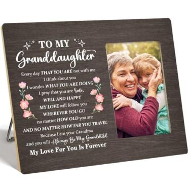 Imagem de OTINGQD Porta-retrato de neta, presentes para neta da vovó, presente de Natal, aniversário, formatura para netas, netas, My Love for You Is Forever