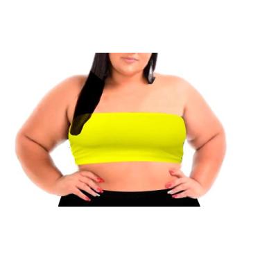 Imagem de Cropped sem alça Faixa Plus Size Top Do Tam Pp Ao G4 - topbrasil , Ama