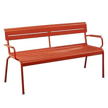 Imagem de Banco ao ar livre, cadeira de parque de liga de alumínio, banco ao ar livre, banco de pátio externo com encosto de braço, banco de varanda frontal para pátio, varanda, piscina, varanda, jardim, bancos