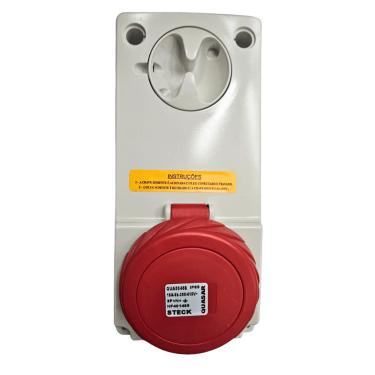 Imagem de Tomada Quasar 3P+N+T 380/415V 16A C/Bloqueio IP65 Cod. QUA5046B  - Steck Tomada Quasar 3P+N+T 380/415V 16A C/Bloqueio IP65 Cod. QUA5046B - Steck