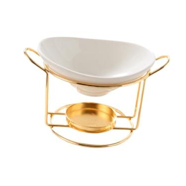 Imagem de IEUDNS Difusor de óleo decorativo difusor de velas suporte para velas aquecedor de óleo de aroma queimador derretido para quarto presente café decoração de, Ouro