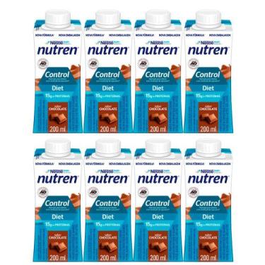 Imagem de Kit 8 Nutren Control Diet com 15g de Proteínas Sabor Chocolate 200ml