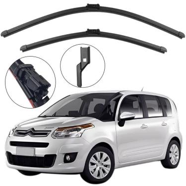 Imagem de Kit Palheta Dianteira C3 Picasso 2011 a 2015 Limpador de Parabrisa de Silicone