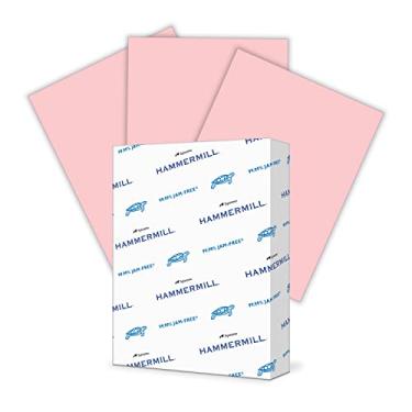 Imagem de Hammermill Papel colorido, papel para impressora rosa de 11 kg, resma 21 x 27 cm (500 folhas) - Feito nos EUA, papel pastel, 104463R