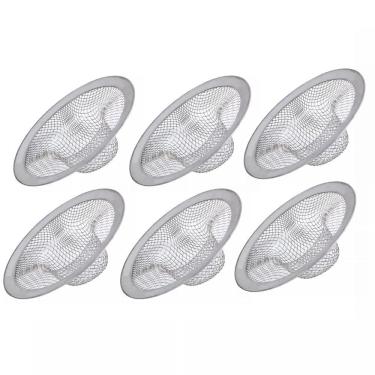 Imagem de Kit 6 Ralinho Para Pia Cozinha Tanque Inox Top 1/2 52Mm