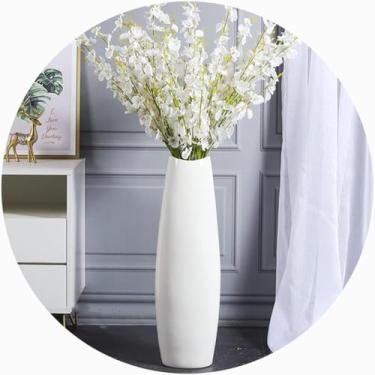 Imagem de Vaso De Cerâmica Branca, Vaso De 45 Cm De Altura, Vaso De Mesa Para Plantas Hidropônicas, Uma Variedade De Estilos Para Escolher, A, 45cm
