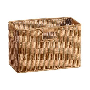 Imagem de WeiLaiKeQi Cesta de armazenamento trançada, cesta para diversos itens, organizador decorativo multifuncional e leve para bancadas de sala de estar