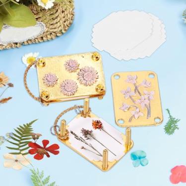 Imagem de DJAPWPX 2 peças de microprensa de flores, kit de mini prensa de flores criativo, kit portátil de preservação floral para amantes de vegetação e entusiastas de artesanato (C)