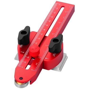 Imagem de Thin Rip Jig, guia de gabarito de serra de mesa de liga de alumínio para fazer cortes repetitivos de tiras estreitas, gabarito de serra de mesa ajustável, guia de serra de mesa adequado para slot T de