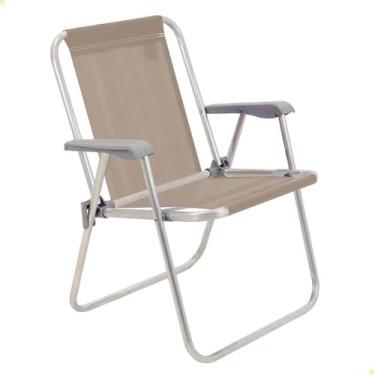 Imagem de Cadeira de Praia Tramontina Samoa Alta Camurça em Alumínio