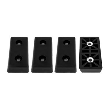 Imagem de 4 amortecedores retangulares padrão de borracha para pés - 0,465 A x 5,38 C x 3,8 L - Feito nos EUA - Resistente - Sem marcação para móveis, mesas, cadeiras, mesas, bancos, sofás, baús,