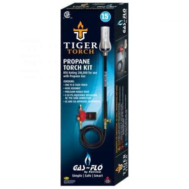 Imagem de Gas-Flo & Tiger Torch Kit, 15' Hose, 208,000 BTU, 0-30 PSI Adjustable Regulator with POL end, UL & CSA Approved, Assembled in Canada