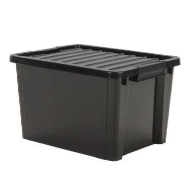 Imagem de Caixa Organizadora Life Box 30 Litros com Tampa e Rodas  Plástica, Res