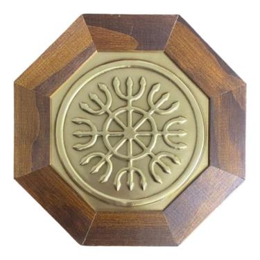 Imagem de Quadro Feng Shui Meditação Zen Madeira 18 Cm - Escolha A Cor