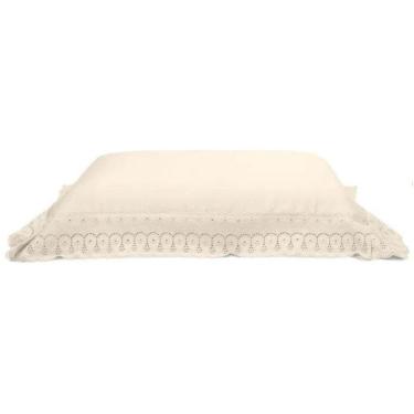 Imagem de Fronha Avulsa Cristal Com Renda 300 Fios 50 X 90 Buettner